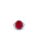 3087 DM 22-A00328 Diamond Small Diamond Ruby Gold Ring