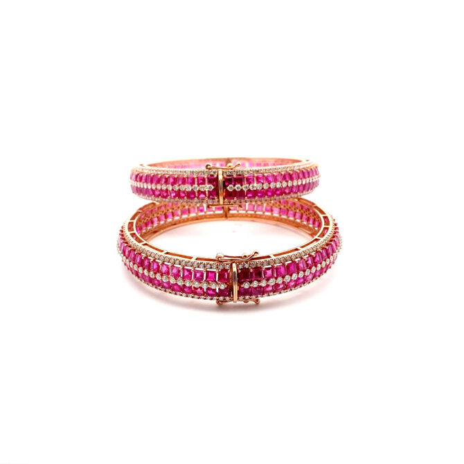 3548/50-DM-23 Diamond Ruby Gold Bracelet