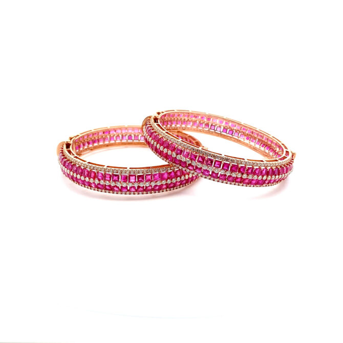 3548/50-DM-23 Diamond Ruby Gold Bracelet