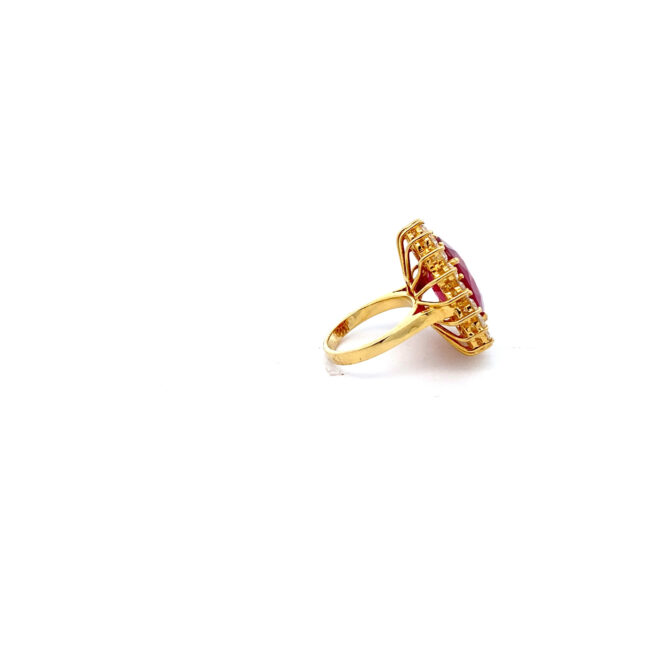 A-00328 Diamond Ruby Gold Ring