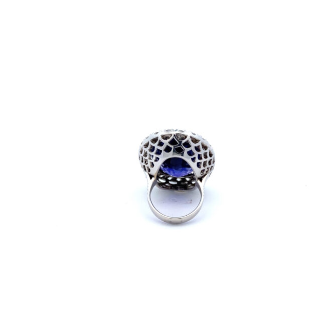 A-00738 Diamond Tanzanite Gold Ring