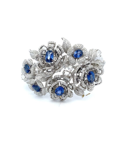 A-01152 Diamond Sapphire Gold Bracelet