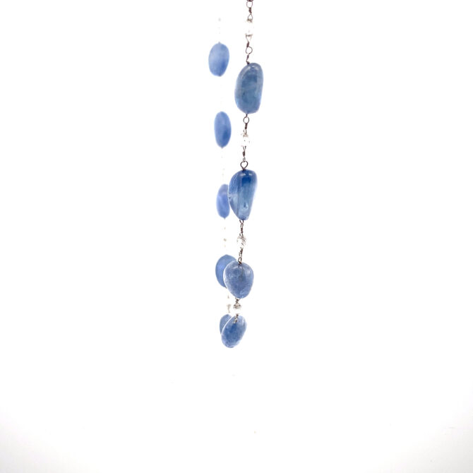 Taj 437 Diamond Sapphire PT Necklace