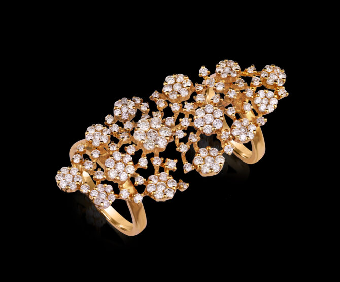 103-Taj Diamond Flower Ring