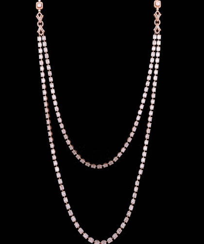 1325-SB- Rose Gold Diamond Necklace