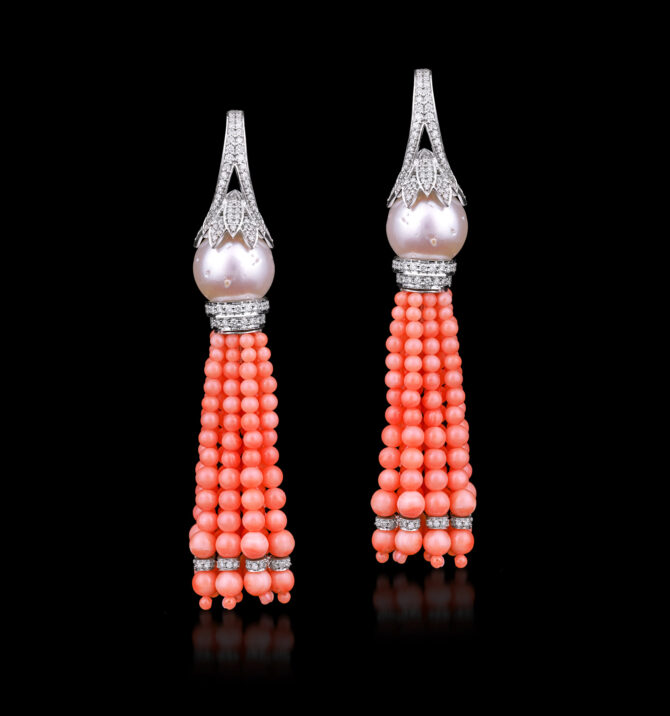 1406-SB-Pearl Diamond Earring
