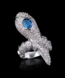 2017-SB-21 Blue Sapphire Tsavorite Ring