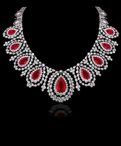 2033-Taj-23 Ruby lite Diamond Set