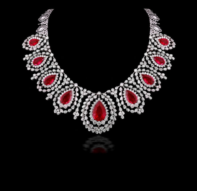 2033-Taj-23 Ruby lite Diamond Set