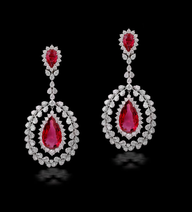 2033-Taj-23 Ruby lite Diamond Set