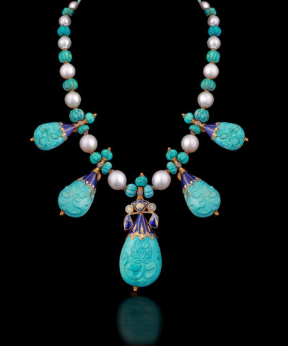 218-SB Turquoise Necklace Set