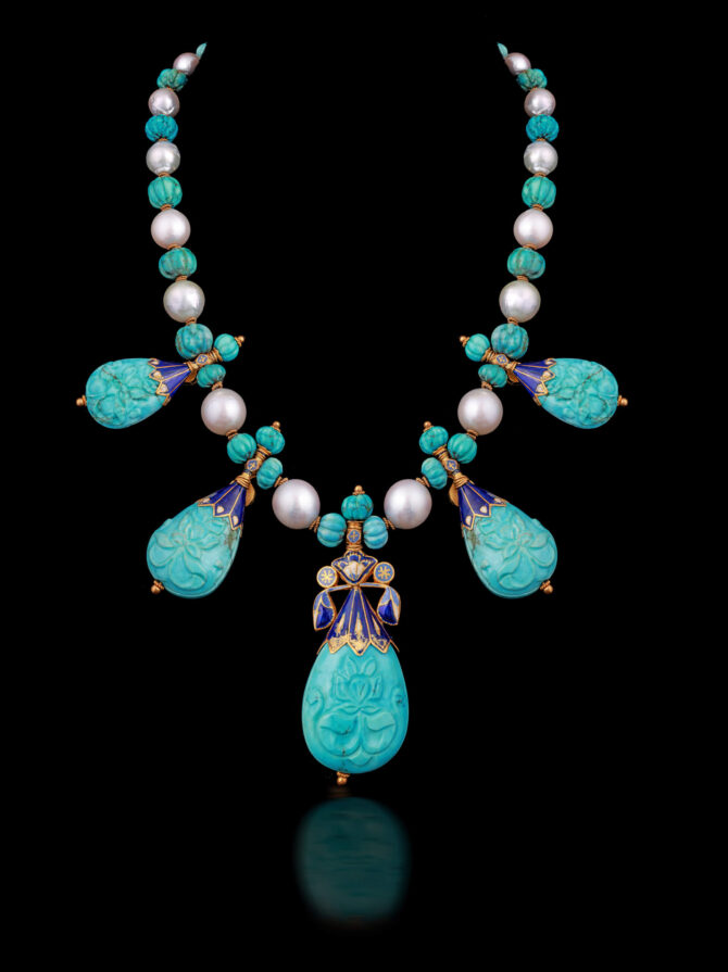 218-SB Turquoise Necklace Set