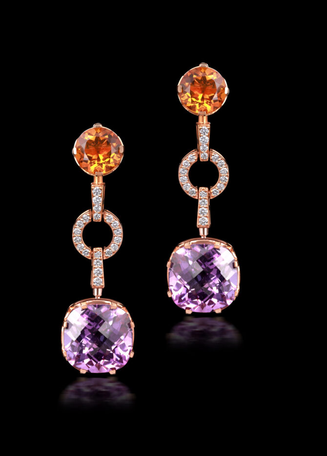 3170-SB-Topaz Diamond Earring