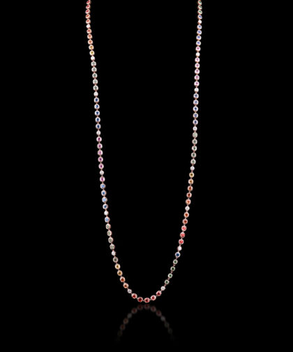 3174-SB-22 Gold Sapphire Necklace