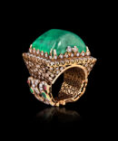 331-Taj-21 Emerald Diamond Ring