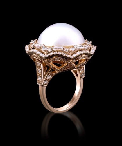 442- Taj Pearl Diamond Ring