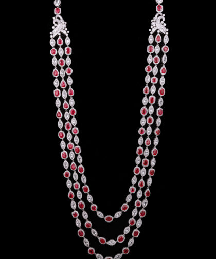 525-SB-19 Diamond Ruby Necklace