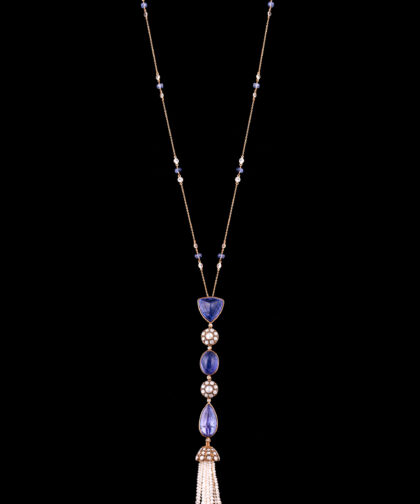Taj-731 Diamond Tanzanite Necklace