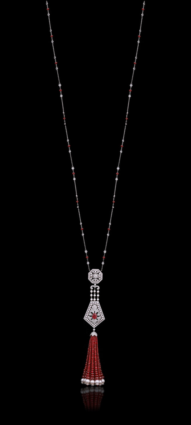Taj-743-Ruby Diamond Necklace